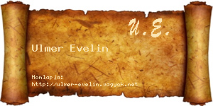 Ulmer Evelin névjegykártya